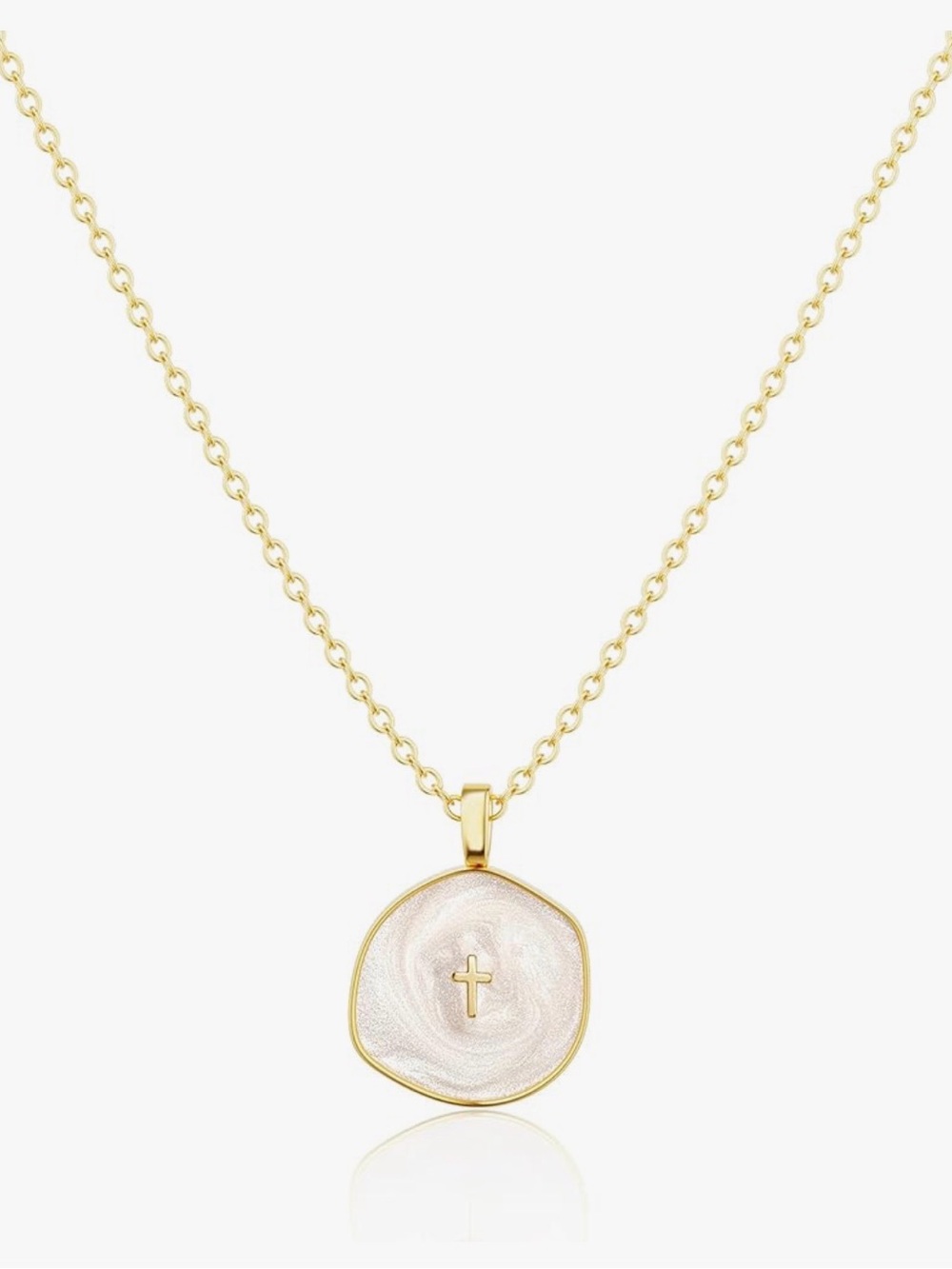 Cross Necklace - Dainty Simple 14K Gold Plated Cross Pendant Cute Necklace
